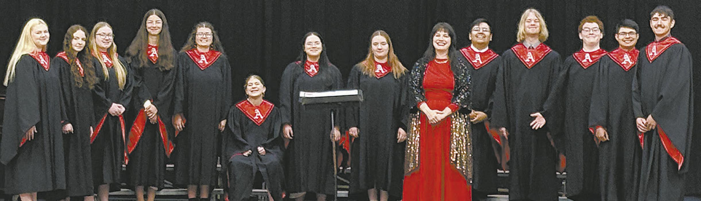 The Ainsworth choir received a superior rating during the competition