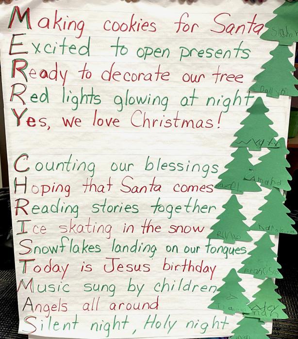 Kindergarten Students Tell Us What Merry Christmas Means to Them
