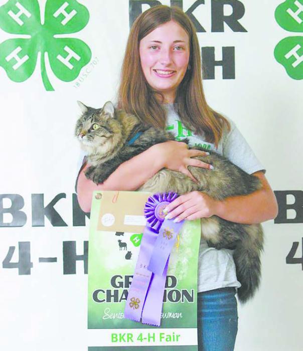 Addilyn Doke and her cat were awarded as “Champion Cat”. Photo Courtesy of Hannah Keller