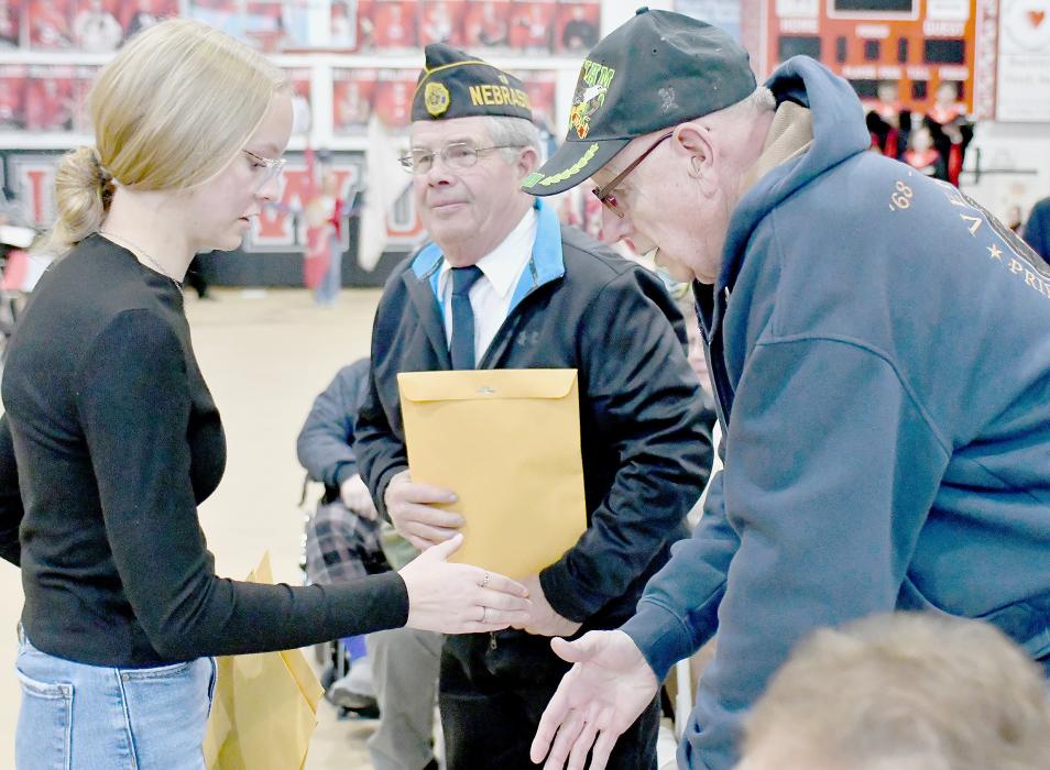 Veterans Day Program Activity from Ainsworth Community Schools