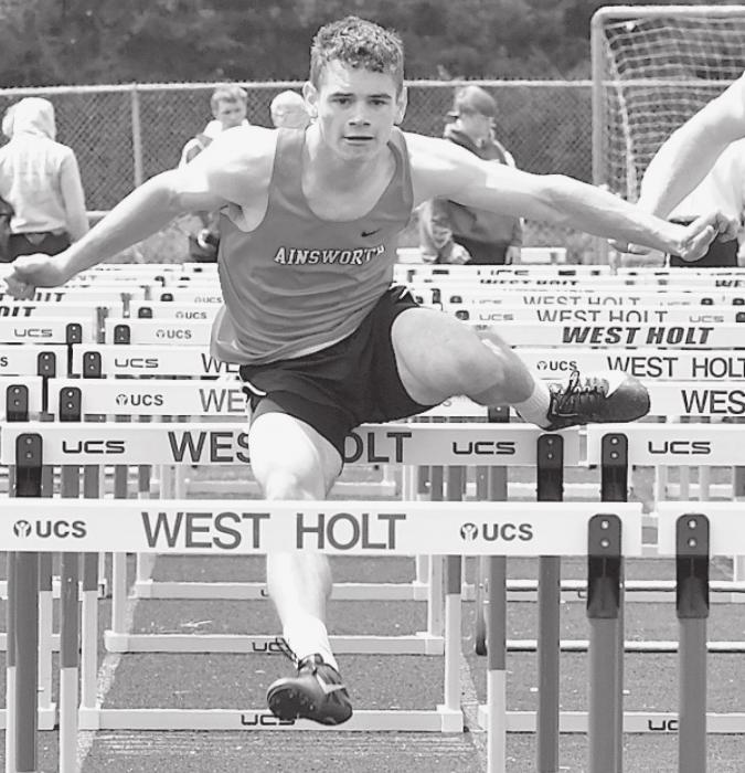 Caleb Allen qualified for the NSAA State Track Meet in the 110 Meter Hurdles, 300 Meter Hurdles and Triple Jump.