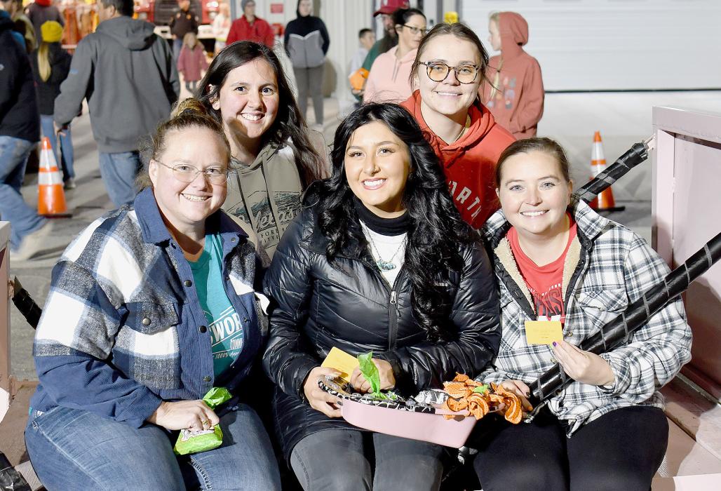 “Here for the Boo’s” won first place in the “Downtown Hocus Pocus” Bed Races with the best time of .46 seconds. Their teammates were (front row) Jen Schiermeyer, Brea Meeks and Karissa Beck; (back row) Amanda Pike and Karli Kral.