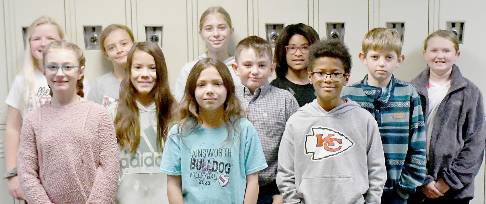 Fifth graders at Ainsworth Middle School provided our readers with Veteran essays. Part of the students included (Front Row - Left to Right): Kimberlyn Doke, Isabella Pike and Myles Fatile; (Middle Row - Left to Right): Stella Lentz, Barrett Alberts and Daniel Lewis; (Back Row - Left to Right): Rainey Painter, Elsie Graff, Makayla Keller, Ariyah Voss and Sophia Schroedl. Not pictured are Tripp Hallock and Emily Serrano Escobar.