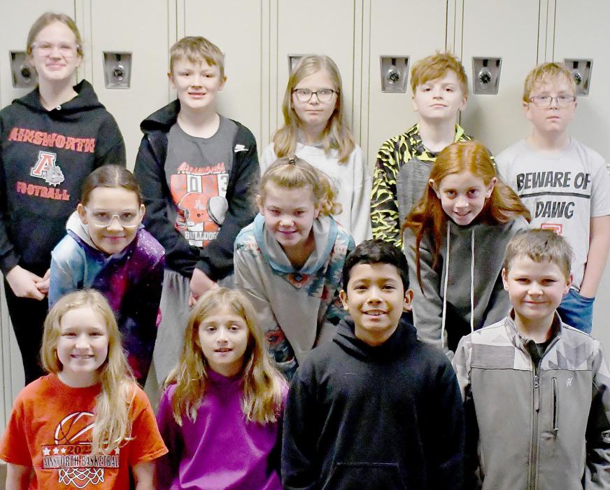 Other Ainsworth Middle fifth graders sending their thoughts on Veteran’s Day are (Front Row - Left to Right): Gracie Gillespie, Logan Johnson, Kevin Gomez and Jerrod Buechle; (Middle Row - Left to Right): MacKynzi Swett, Taylor Kelly and Monroe Buckles; (Back Row - Left to Right): Faith Haley, Jackson Moody, Emma Lambrecht, Jaxson Fiello and Matthew Clingman. Not pictured is Ty Ruhter.