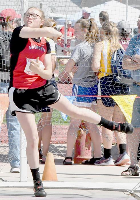 Gracyn Painter competed in the Discus, Shot Put and Long Jump at the Middle School State Tournament for Ainsworth.