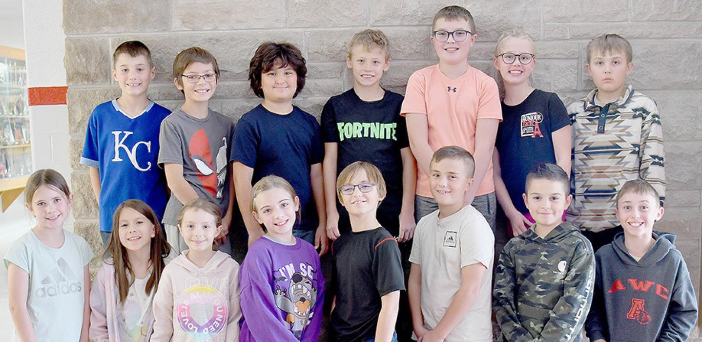 Alisha Strelow’s 4th Grade Class are (Back Row - Left to Right) Blake Sedlacek, Lathan Palmer, Kameron Johnson, Osiris Vassar, Easton Lammers, Ella Francis and Cord Marbry; (Front Row - Left to Right) Rowan Alberts, Korra Mussman, Sky Holloway, Sofeah Magill, Braxton Larson, Jett Hansmeyer, Briggs Hladky and Jamesin Ashcraft. Not pictured: Iris Lentz.