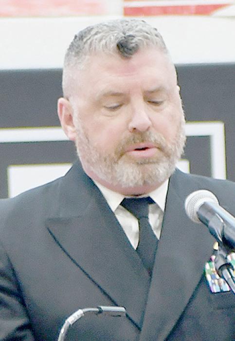 Veteran and Pastor Lynn Christensen of the Zion Lutheran Church gave the opening and closing prayer at the program.