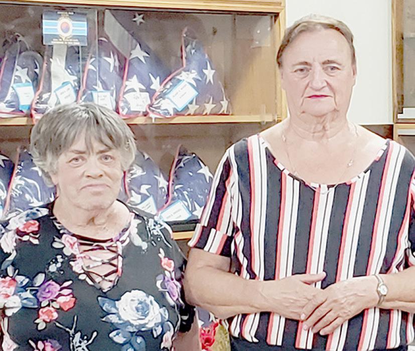 Pictured are Gold Star Daughter Phyllis Magill (left) and Gold Star Sister Mary Lou Hughes (right). Gold Star mothers and families are honored each year on the last Sunday in September. The United States Congress recognizes this as the day when America honors surviving parents and families of fallen service members-specifically those who died during active duty.