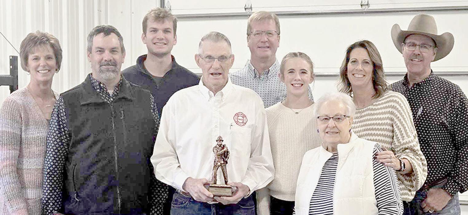 Wilber Saner Honored for 44 Years of Service to Raven Fire Department