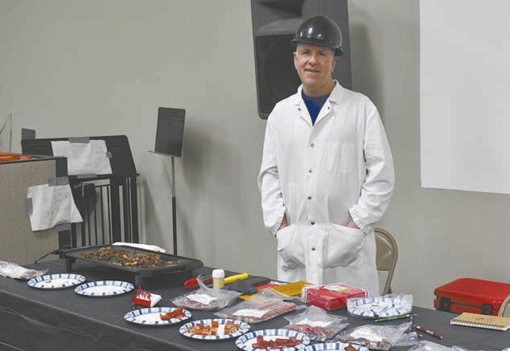 Jim Pinney from Husker Meats brought a large sampling of meat sticks and bacon for attendees to try during the vendor fair.