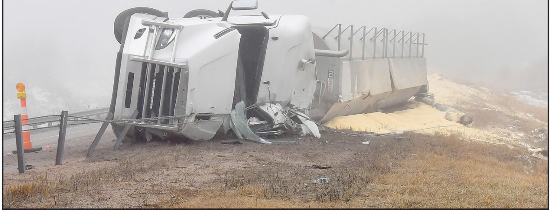 Emergency Responders Called to Truck Wreck in Long Pine Hills