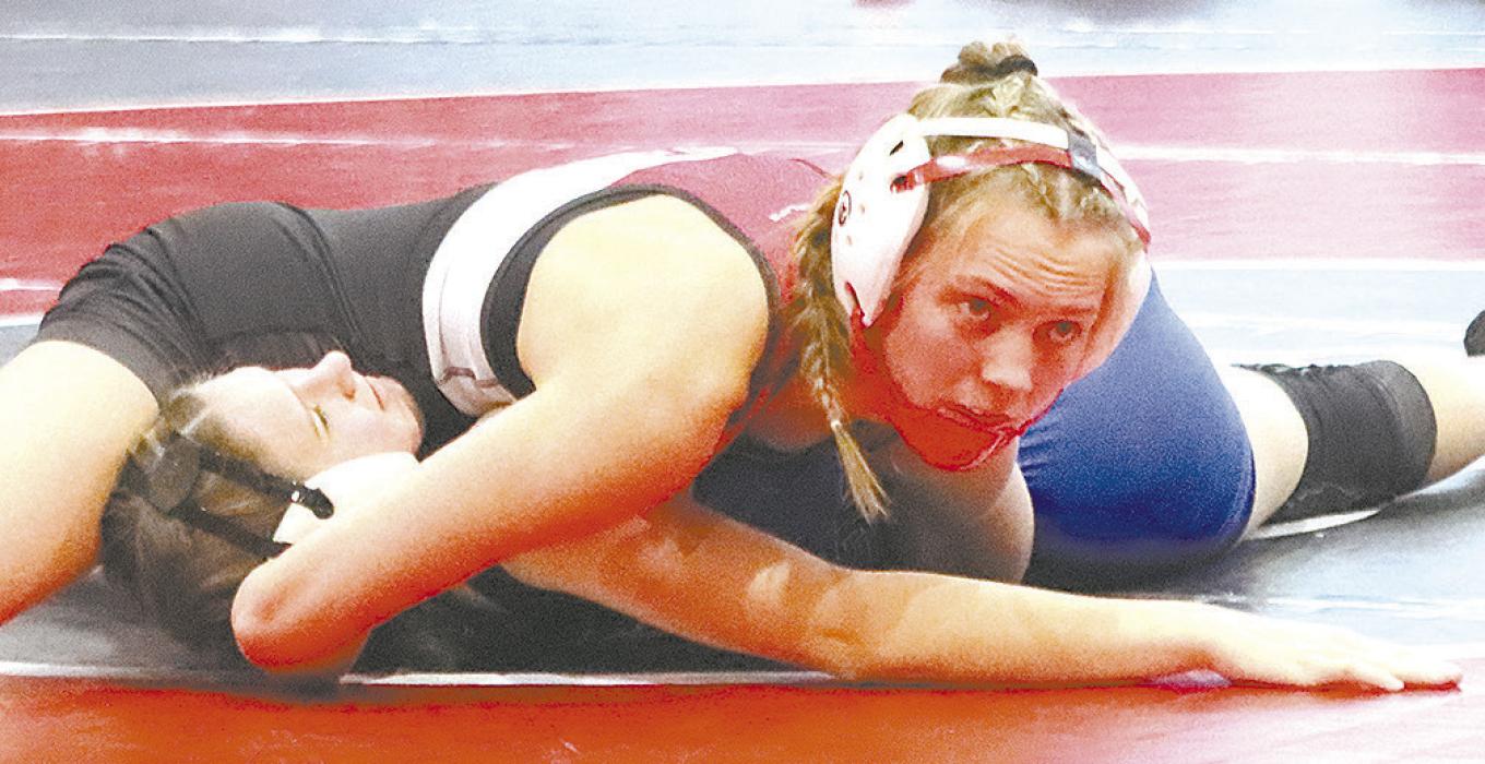 Wrestling in the 130 lb. weight class, Megan Jones took first place at the Ainsworth Invitational.