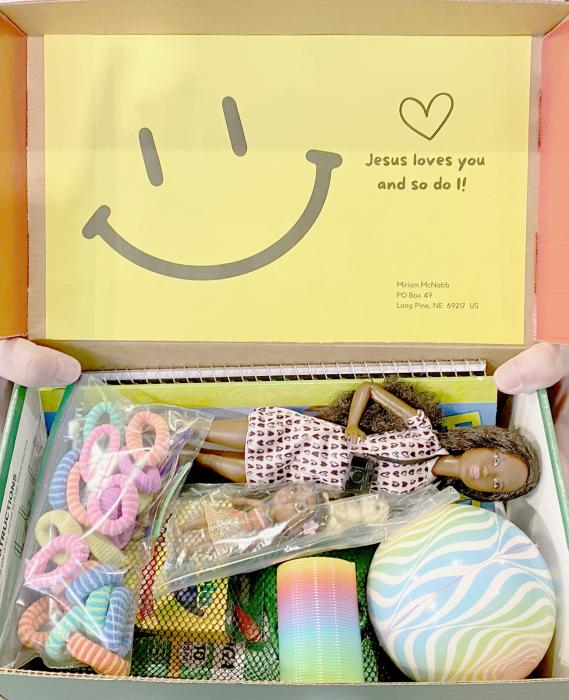 accessories, socks, hygiene products and notes to name a few of the items.