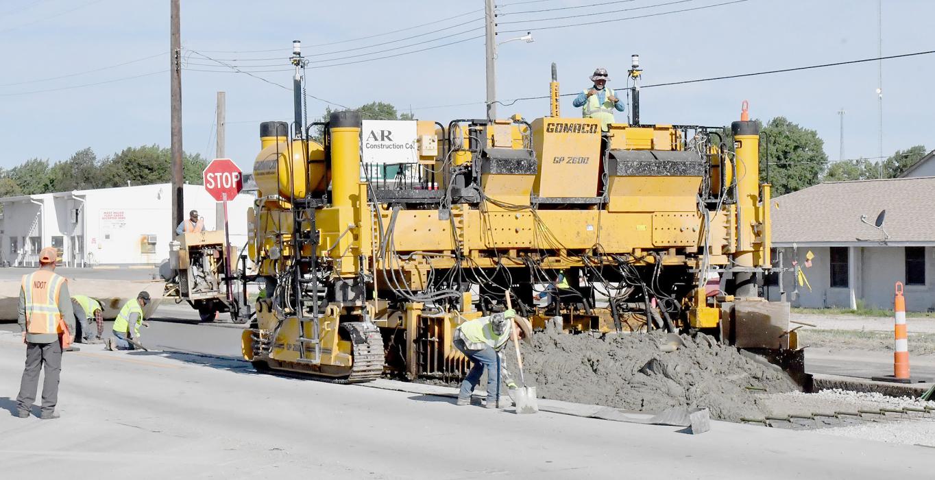 Paving of Center Lane Through  Ainsworth Started August 12th
