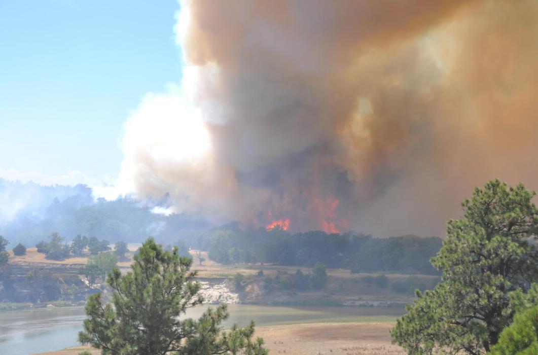 In the opening hours, of what was to become known as the Region 24 Complex Fire, firefighters thought the fire would be stopped at the Niobrara River. But strong winds quickly blew burning embers north across the Niobrara River and the fight was on. The fire covered a total of 76,242 acres in Brown, Cherry and Keya Paha Counties.