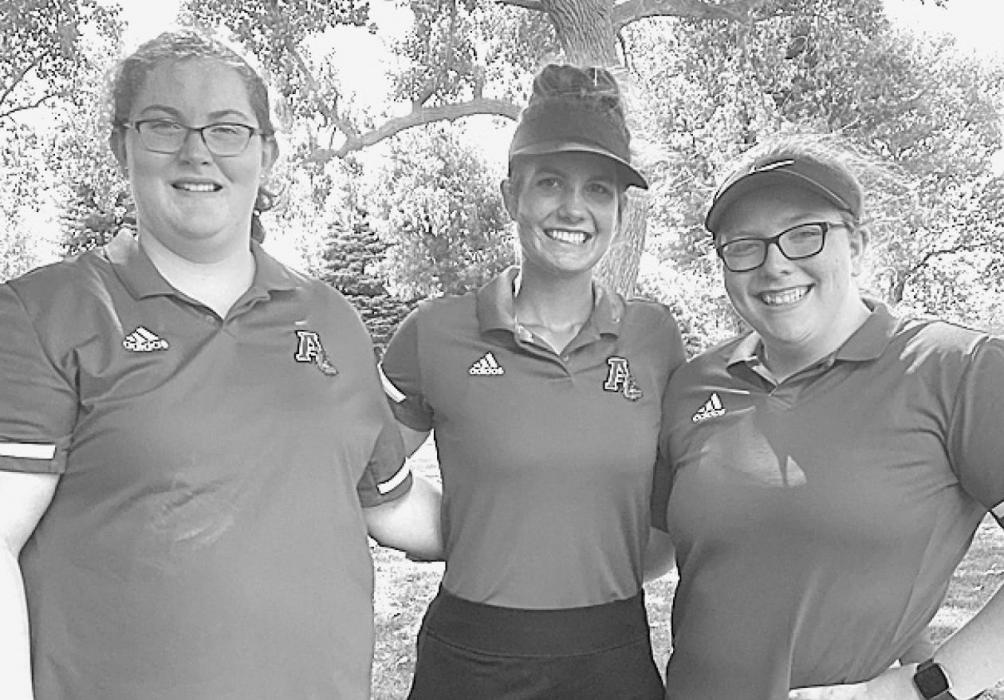 The Ainsworth Girls Golf Team opened its 2021 season at the O’Neill Invitational on August 19th. Team members participating were (left to right) Allison Taylor, Haley Schroedl and Shawna Fernau.
