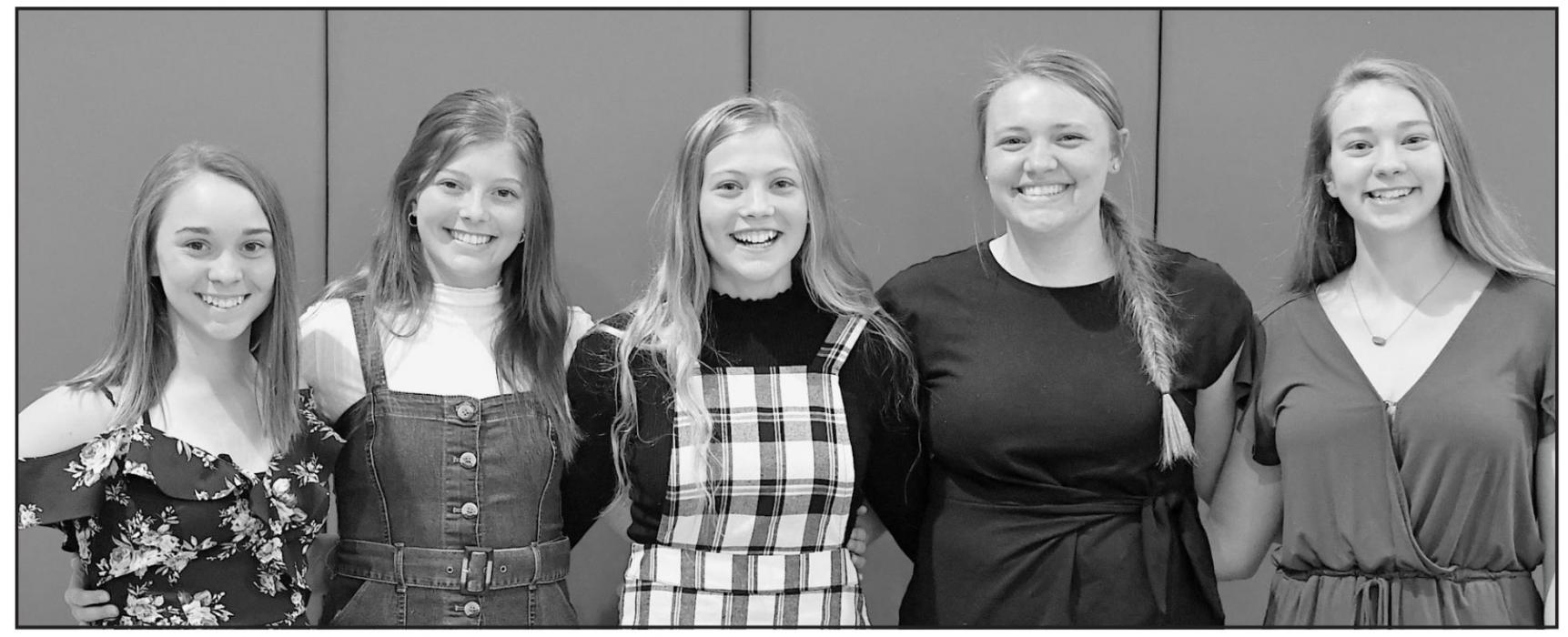 Athletes recognized for Girls Basketball were (Left to Right): Tessa Barthel and Saylen Young – Most Improved, Kendyl Delimont – MVP, Kaitlyn Nelson – Defensive MVP, and Bria Delimont – Offensive MVP.