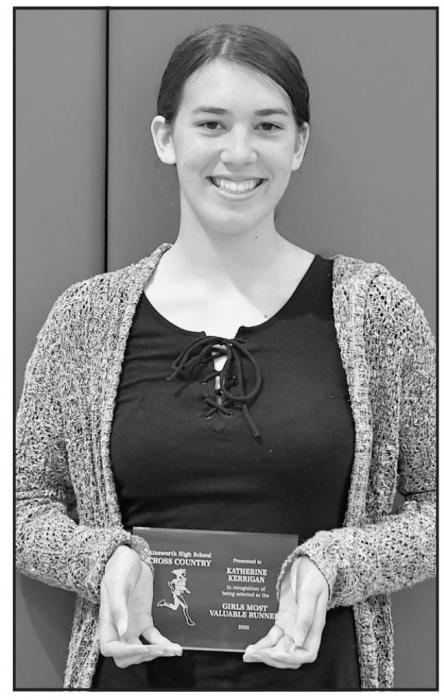Katherine Kerrigan was named the Girls MVP for Cross Country.