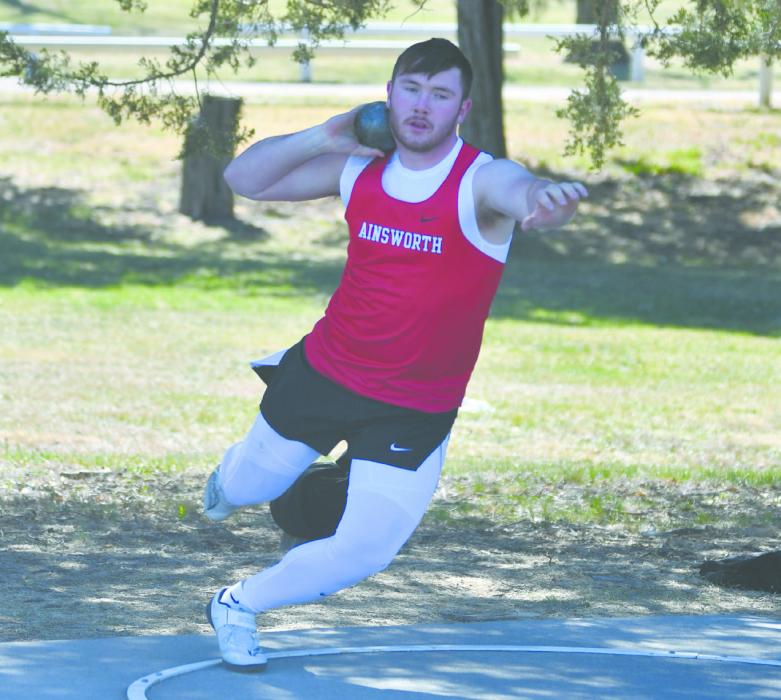 Senior Witten Painter competed in shot put and discus, and plced second in each event.