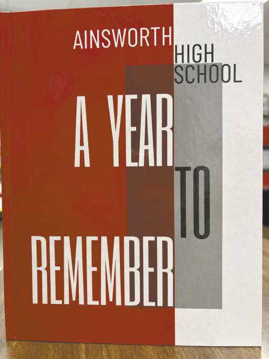 Pictured above is the yearbook cover for the 2024-25 Ainsworth High School award-winning yearbook. Ainsworth Journalism students are taught by Juli Murphy.