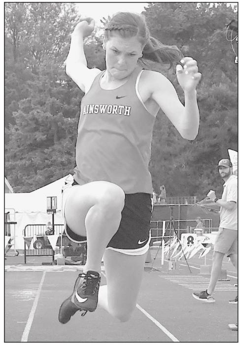 Eden Raymond jumped a personal best of 34’ 4.25” in the Triple Jump at the 2021 Class C State Track Meet.